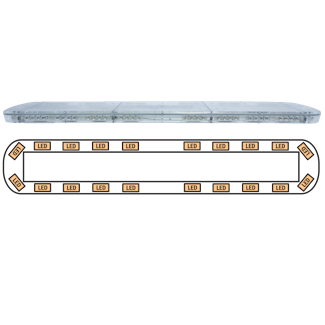 ECCO 15-01255-E StreetLazer 15 Series LED Lightbar (54", 20 LEDs, Amber)