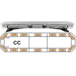 ECCO 27-00004-E 27 Series LED Lightbar (47", 14 LEDs, Amber)