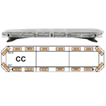 ECCO 27-00009-E 27 Series LED Lightbar (52", 16 LEDs, 6 Module Safety Director, Amber)