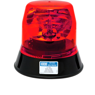 ECCO 5813R 5800 Series Low-Profile Rotating Halogen Beacon (3-Bolt Mount, Red)