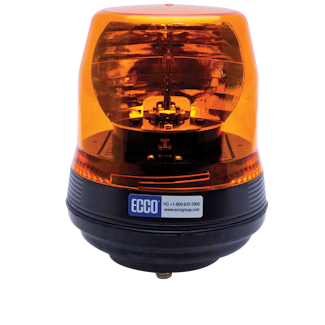 ECCO 5816A 5800 Series Low-Profile Rotating Halogen Beacon (Flexi Base 1-Bolt Mount, Amber)