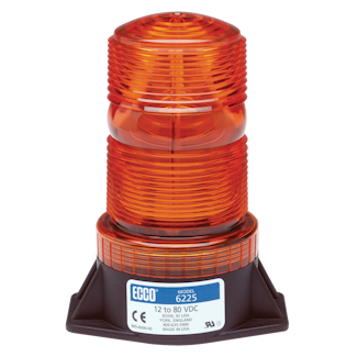 ECCO 6220A 6220 Series Low-Intensity Flashtube Strobe Beacon (2-Bolt Mount, Amber)