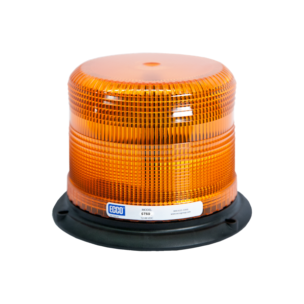 ECCO 6750A 6750 Series Low-Profile i.beam Flashtube Strobe Beacon (3-Bolt Mount, Amber)
