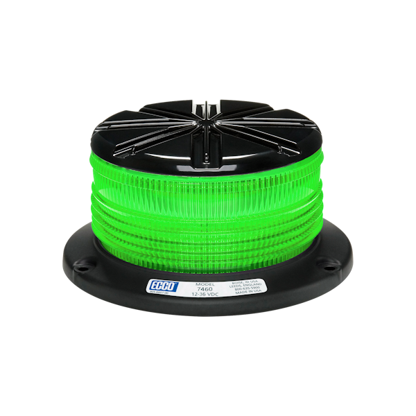ECCO 7460G Reflex 7460 Series LED Warning Beacon (3-Bolt Mount, Green Lens)