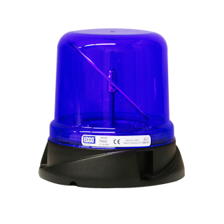 ECCO 7660B RotoLED 7660 Series Hybrid LED Warning Beacon (3-Bolt Mount, Blue Lens)