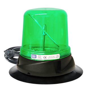 ECCO 7660G-VM RotoLED 7660 Series Hybrid LED Warning Beacon (Vacuum-Magnet Mount, Green Lens)