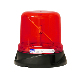 ECCO 7660R RotoLED 7660 Series Hybrid LED Warning Beacon (3-Bolt Mount, Red Lens)