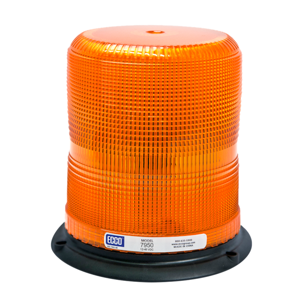 ECCO 7950A Pulse II 7950 Series Medium-Profile LED Beacon (3-Bolt Mount, Amber)