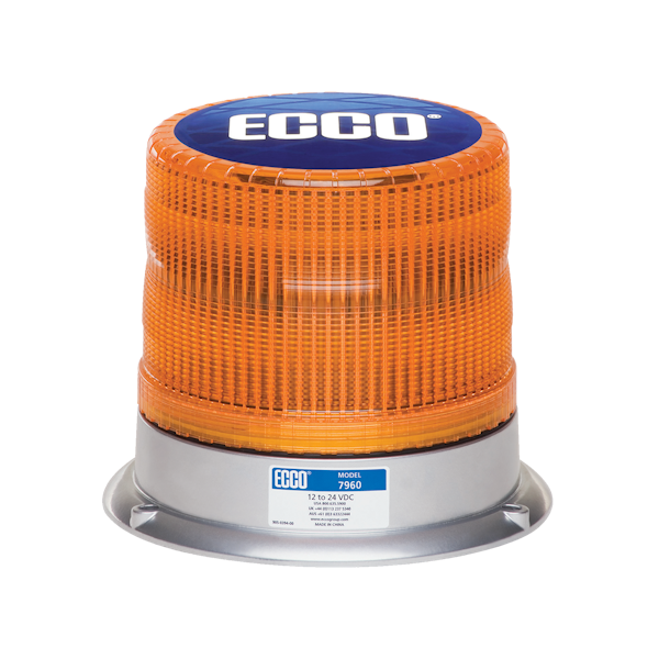 ECCO 7960A Pulse 7960 Series LED Beacon (3-Bolt Mount, Amber)