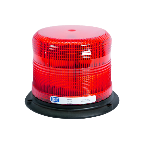 ECCO EB7930R Pulse II EB7930 Series Low-Profile LED Beacon (3-Bolt Mount, Red)