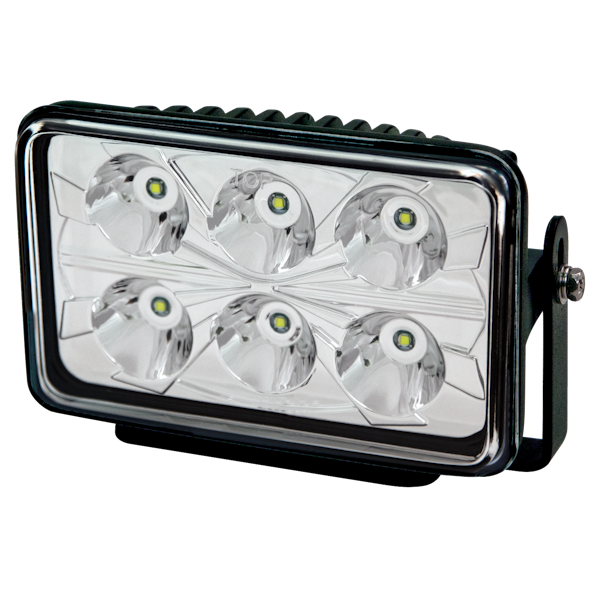 ECCO EW2300 EW2300 Series Rectangular LED Worklamp (6 LED/Spot Beam/Bracket Mount)