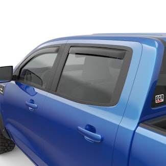 EGR 573555 EGR In-Channel Front and Rear Window Visor Set, Matte Black Finish