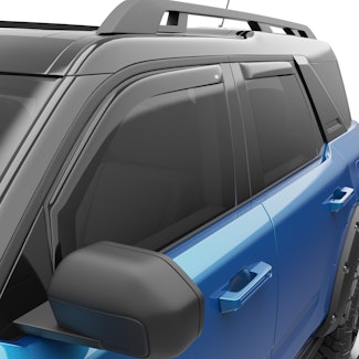 EGR 573561 EGR In-Channel Front and Rear Window Visor Set, Dark Smoke Finish