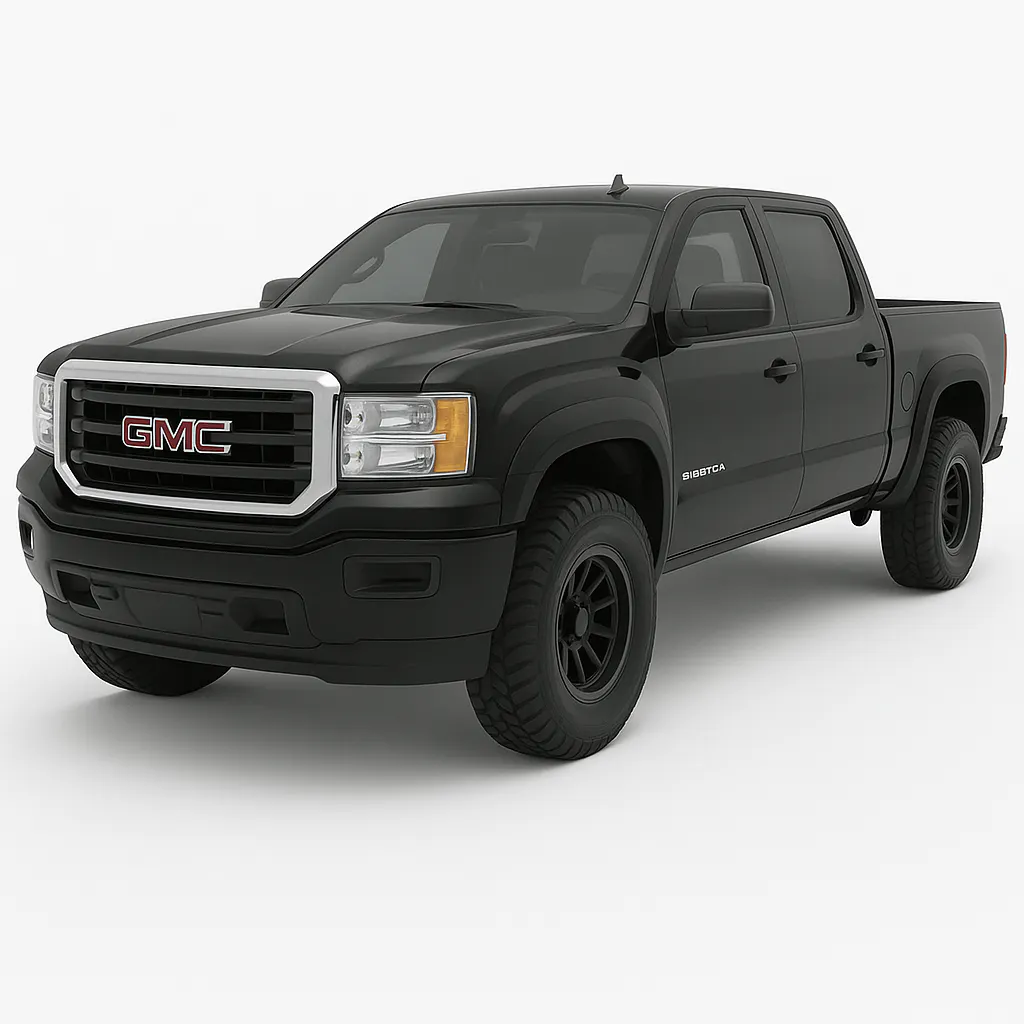 Paintable Pocket Rivet Bolt Fender Flares Set For 2019-2022 GMC Sierra 1500 – 4pc ABS Black
