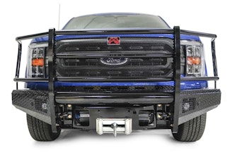 Fab Fours FF21-K5060-1 Black Steel Front Bumper with Full Guard