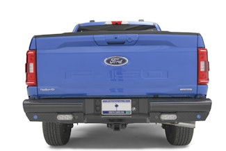 Fab Fours FF21-T5050-1 Black Steel Rear Bumper