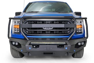 Fab Fours FF21-X4750-1 Matrix Full Guard Winch Bumper w/ Pre-drilled sensor holes Matte Blk Powder Coat