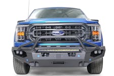 Fab Fours FF21-X4752-1 Matrix Pre-runner Guard Winch Bumper w/ Pre-drilled sensor hole Matte Blk Powder