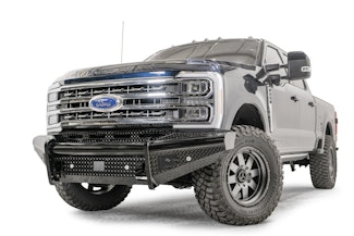 Fab Fours FS23-S5961-1 Black Steel Front Bumper with No Guard
