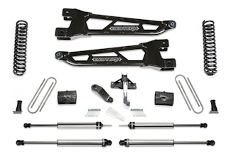 Fabtech K2429DL 6" RAD ARM SYS W/COILS & DL SHKS FORD F450/F550 4WD DIESEL