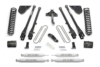 Fabtech K2431 6" 4LINK SYS W/COILS & PERF SHKS FORD F450/F550 4WD DIESEL