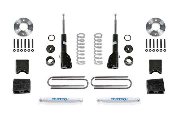 Fabtech K9000 1.5" Coil Assist Kit, Front Bilstein B4 Struts & Rear Perf Shocks