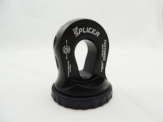 Factor 55 00352-04 Splicer 3/8-1/2 Synthetic Rope Splice-On Shackle Mount -- Black