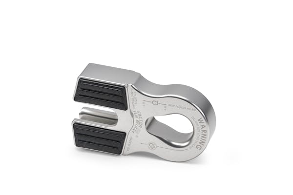 Factor 55 00375-05 Flat Splicer 3/8-1/2 Synthetic Rope Splice-On Shackle Mount -- Silver
