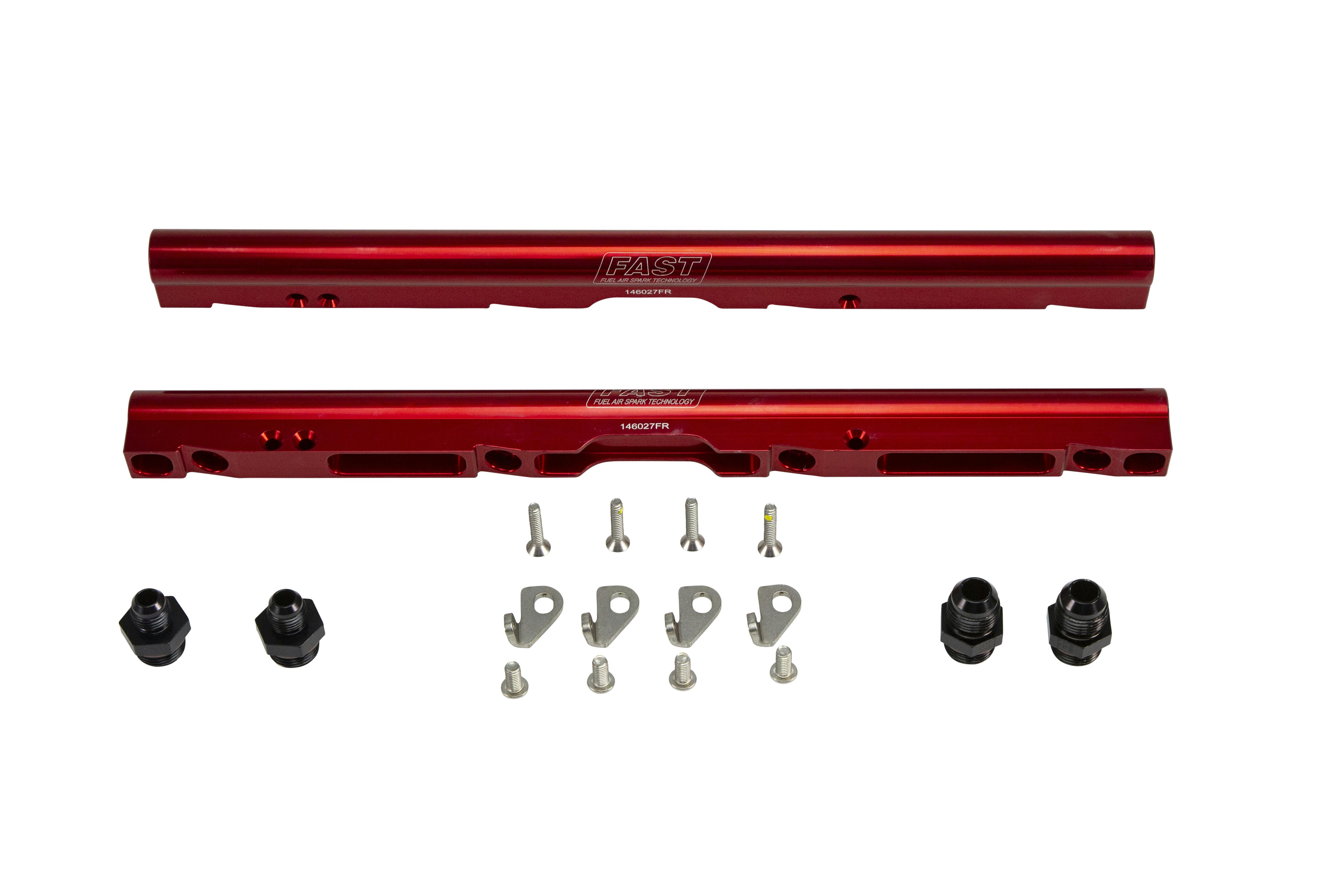 FAST - Fuel Air Spark Technology 146027-KIT Red Billet Fuel Rail