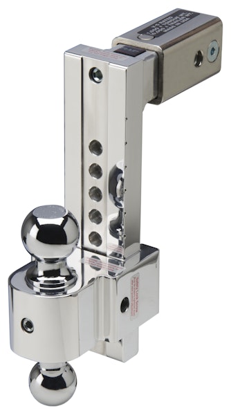 Fastway 47-00-3906 10" with2.5" Shank Adjustable Solid Tow Ball Mount 2" & 2 5/16" Chromed Balls