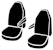 FIA TR47-23 BLACK TR Front Bucket Seat Cover Black