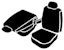 FIA SL67-39 BLK/BLK SL Front Bucket Seat Cover