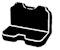 FIA TR48-6 GRAY TR Front Bench Seat Cover Gray