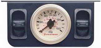 Firestone Ride-Rite 2260 Metal Dual Electric White Gauge