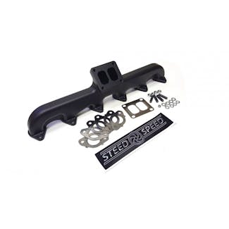Fleece Performance Engineering Inc. SS-24V-T4-NON Steed Speed T4 24V Angled T4 Exhaust Manifold