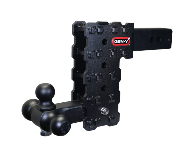 Gen-Y Hitch GH-2434X PHANTOM-X 2.5" Solid Shank 7.5" Drop 1.6K TW 16K Hitch & GH-052 Tri-Ball Mount