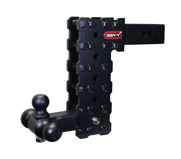 Gen-Y Hitch GH-2435X PHANTOM-X 2.5" Solid Shank 10" Drop 1.6K TW 16K Hitch & GH-052 Tri-Ball Mount