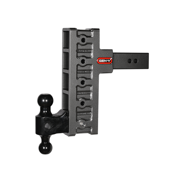 Gen-Y Hitch GH-915 MEGA-DUTY 2.5" Offset Shank 3" Rise, 9" Drop 3K TW 21K Hitch & GH-061 Dual-Ball