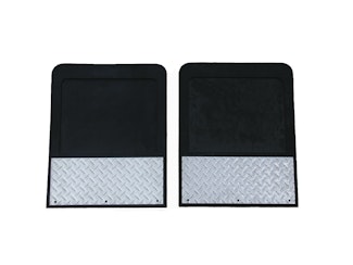 Go Industries D70764SET Dual Wheel Diamond Thread Mud Flap Set