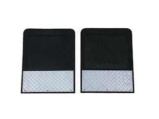 Go Industries D70764SET Dual Wheel Diamond Thread Mud Flap Set