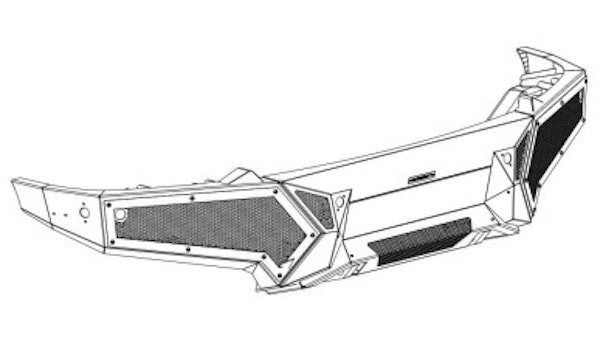 Go Rhino 34130T Element Front Bumper with Fixed Light Bar Mount