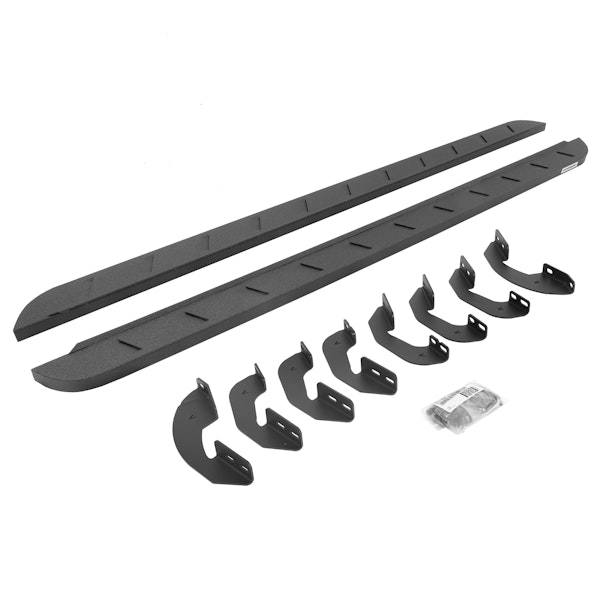 Go Rhino 63443580ST RB10 Slim Running boards - Complete Kit: RB10 Slim Running board + Brackets