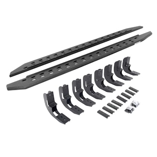 Go Rhino 69404887ST RB20 Slim Running boards - Complete Kit: RB20 Slim Running board + Brackets