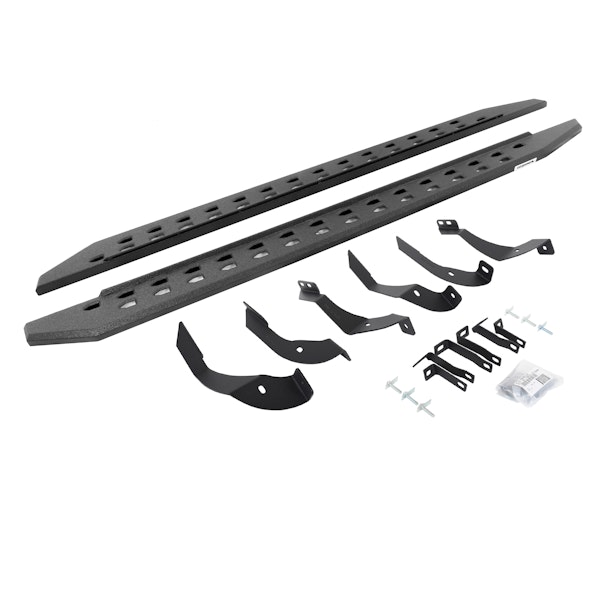 Go Rhino 69405187ST RB20 Slim Running boards - Complete Kit: RB20 Slim Running board + Brackets