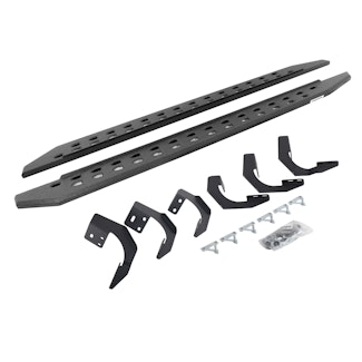 Go Rhino 69420687ST RB20 Slim Running boards - Complete Kit: RB20 Slim Running board + Brackets
