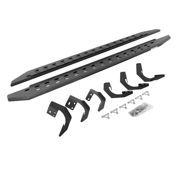 Go Rhino 69430687ST RB20 Slim Running boards - Complete Kit: RB20 Slim Running board + Brackets