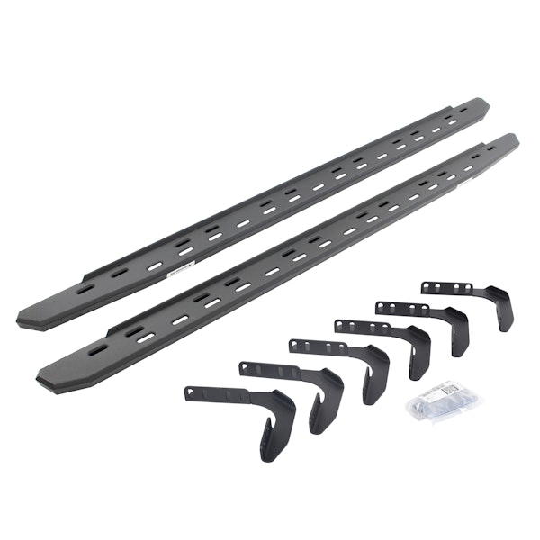 Go Rhino 69618087SPC RB30 Slim Running boards - Complete Kit: RB30 Slim Running board + Brackets