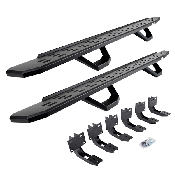 Go Rhino 6963068020PC RB30 Running board, Complete Kit: Running board, Brackets, 2 pair RB30 Drop Step