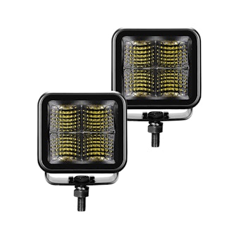 Go Rhino 750200321FCS Blackout Series Lights - Pair of 2x2 Cube LED Flood Light Kit
