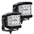 Go Rhino 750300323FCS Bright Series Lights - Pair of 4x3 Sideline Cube LED Flood Light Kit